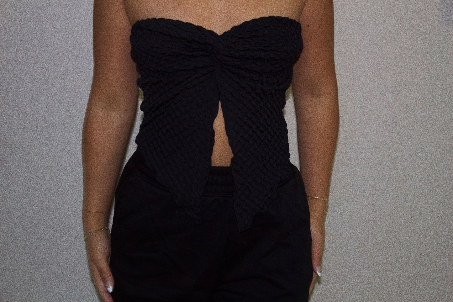 Bubble Knitted Tube Top